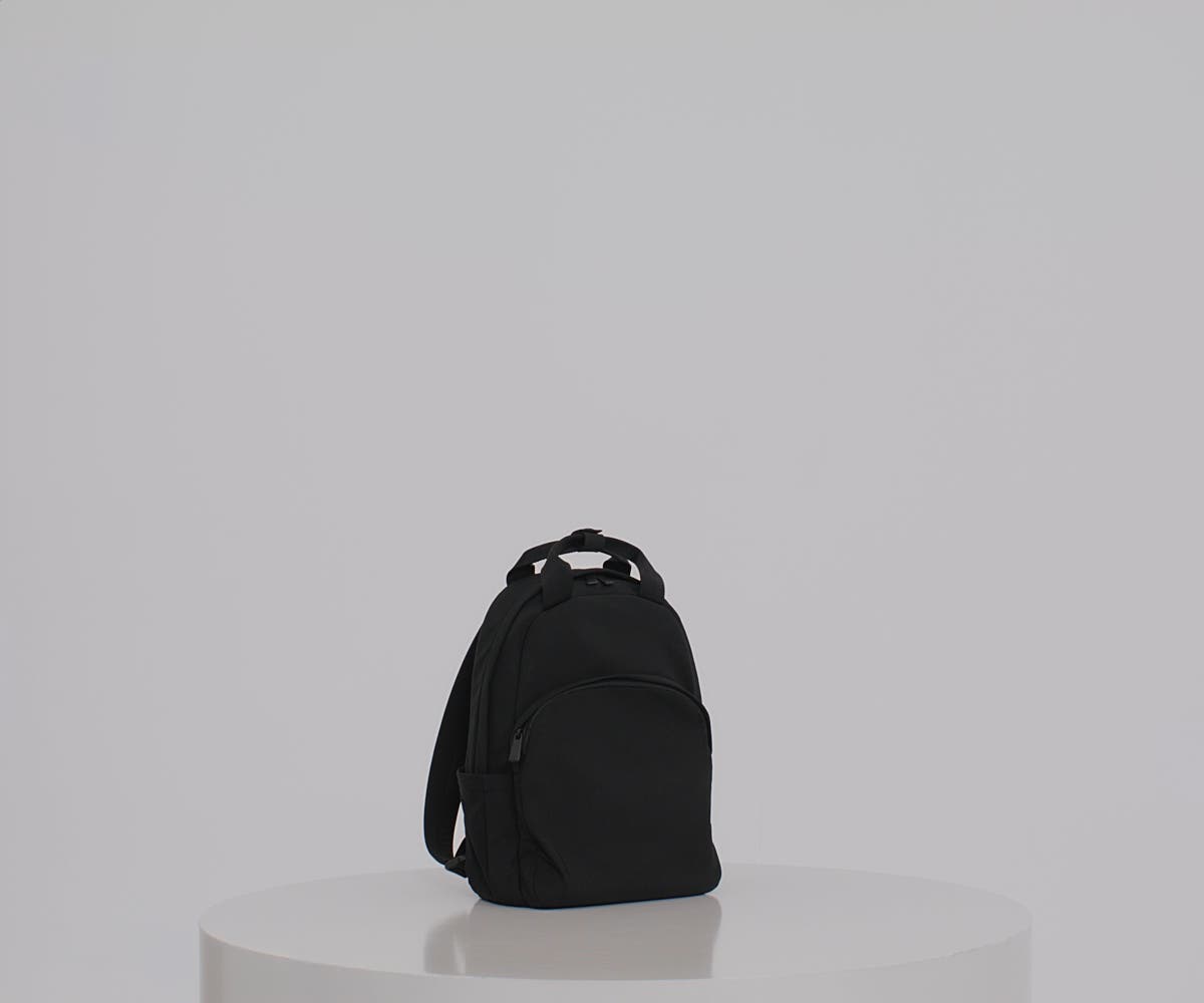 Angled viewed of the Featherlight Backpack