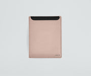 Front view of the passport wallet with a contrasting interior color