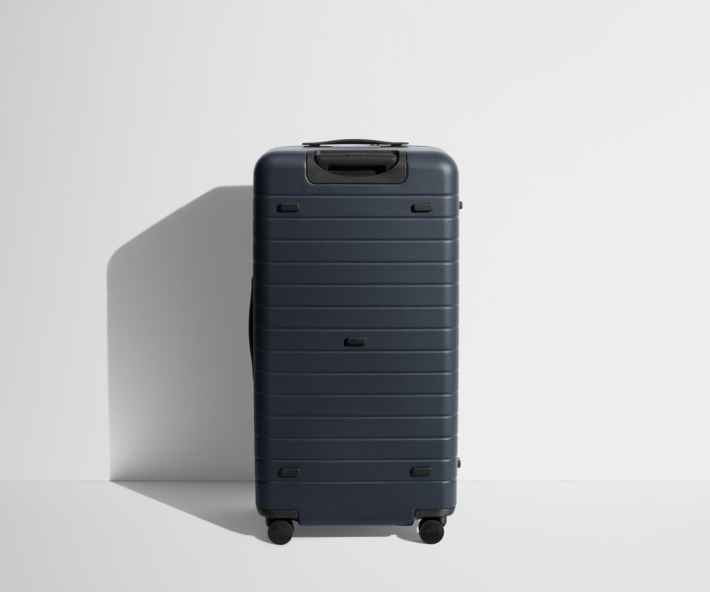 Back product view of The Trunk suitcase in Navy Blue