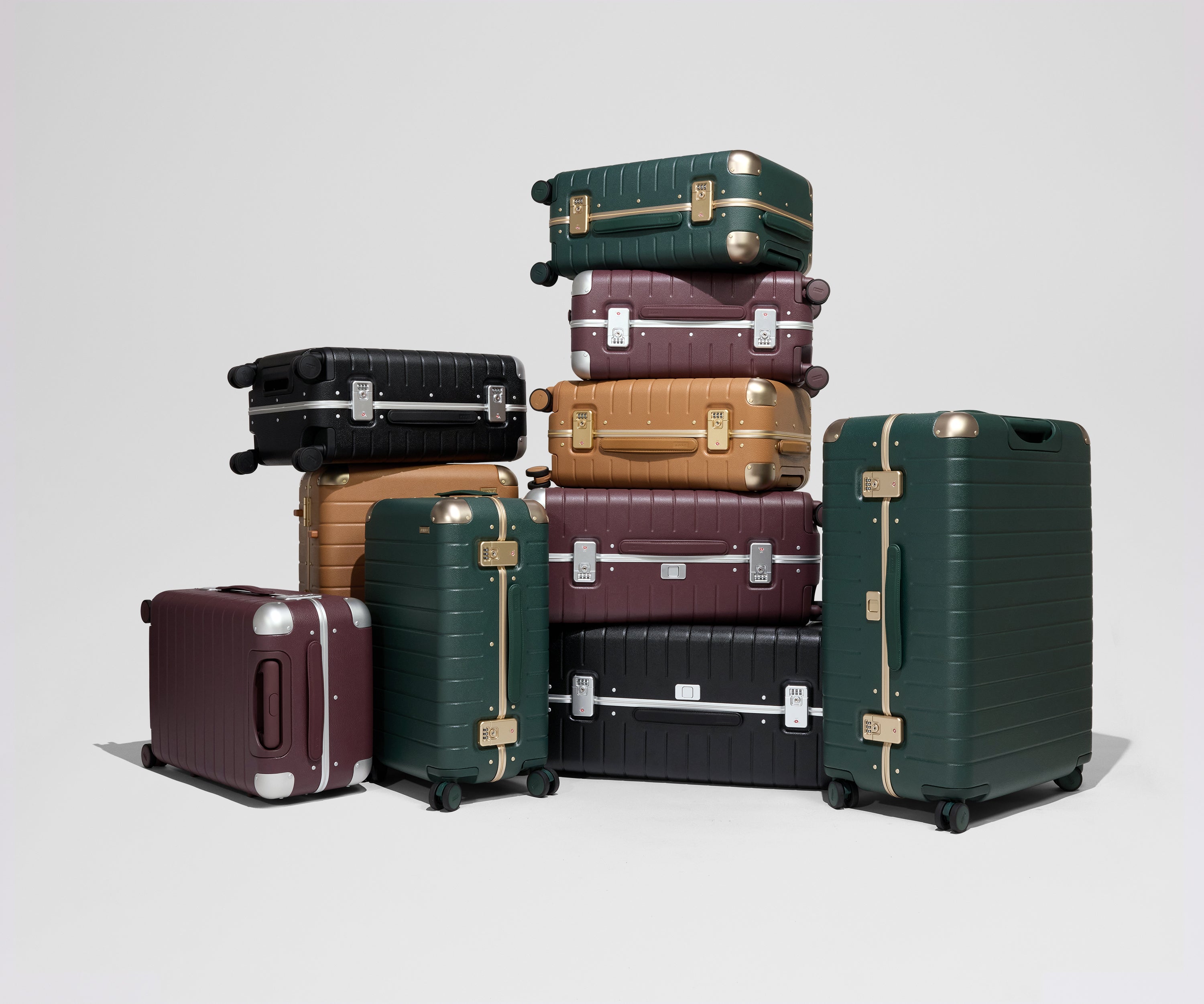 The Aluminum Edge Bigger Carry-On in Cognac Brown