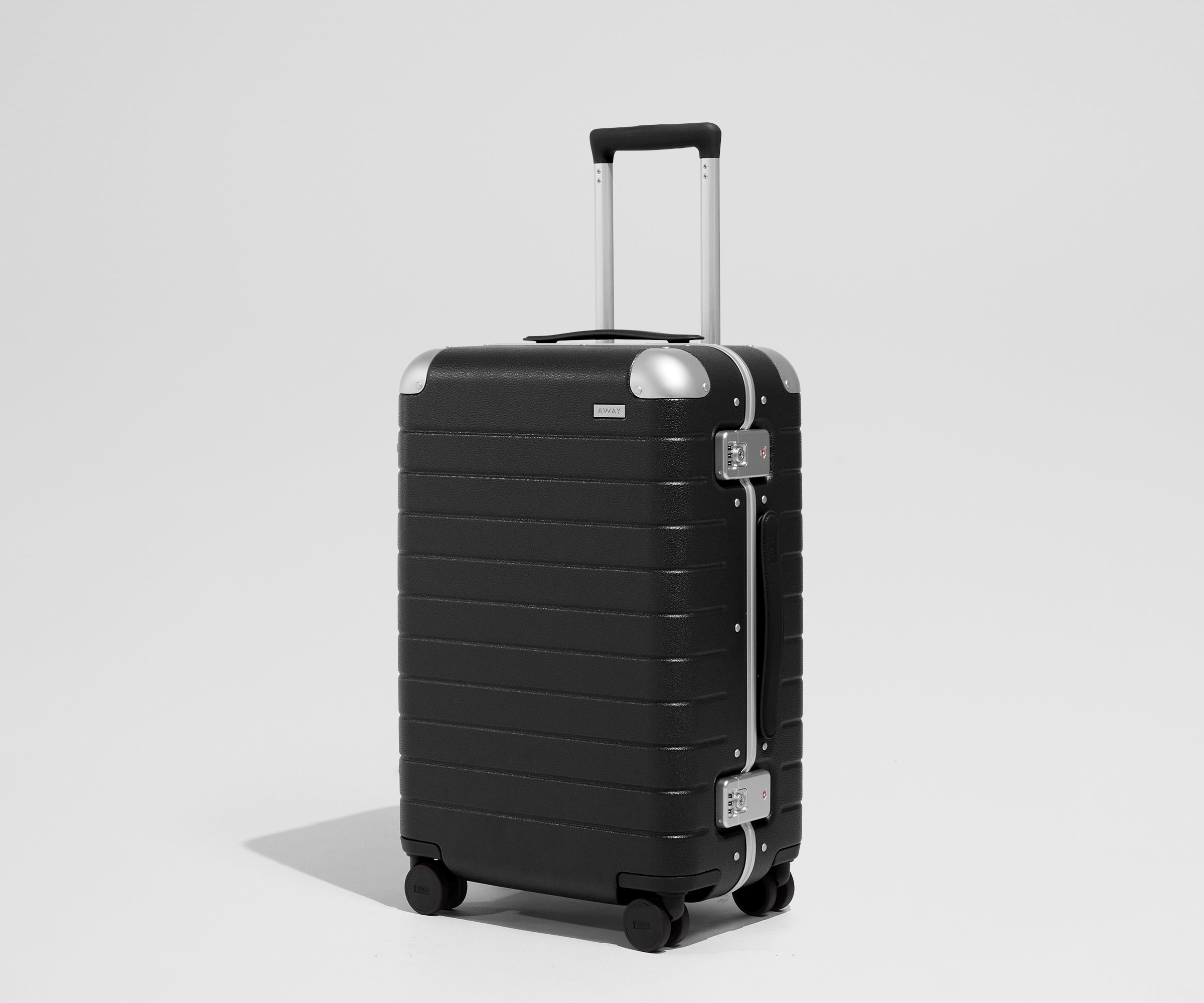 The Aluminum Edge Bigger Carry-On in Jet Black