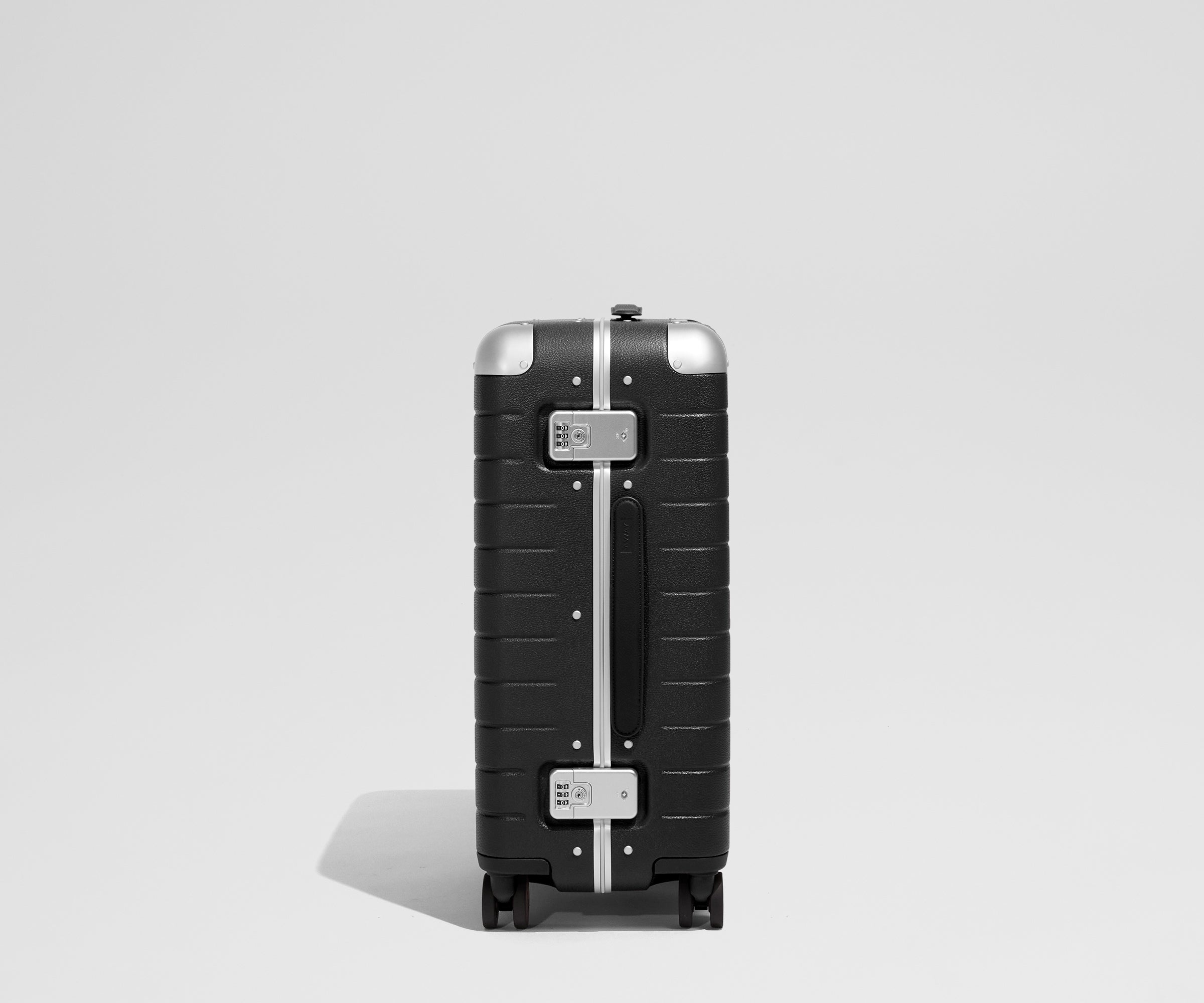 The Aluminum Edge Bigger Carry-On in Jet Black