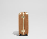 The Aluminum Edge Bigger Carry-On in Cognac Brown
