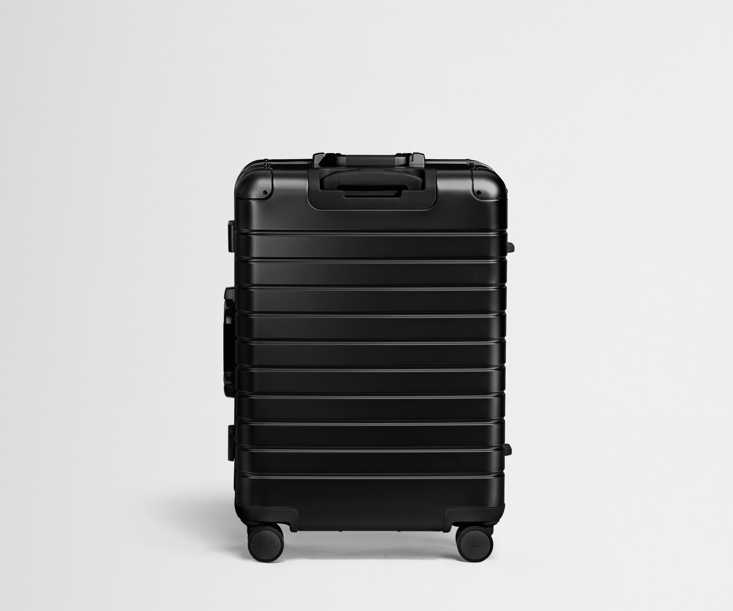 Back view of the Medium: Aluminum Edition in Onyx Black