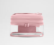 Clear Cosmetic Case in Blush Pink