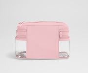 Clear Cosmetic Case in Blush Pink