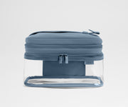 Clear Cosmetic Case in Coast Blue