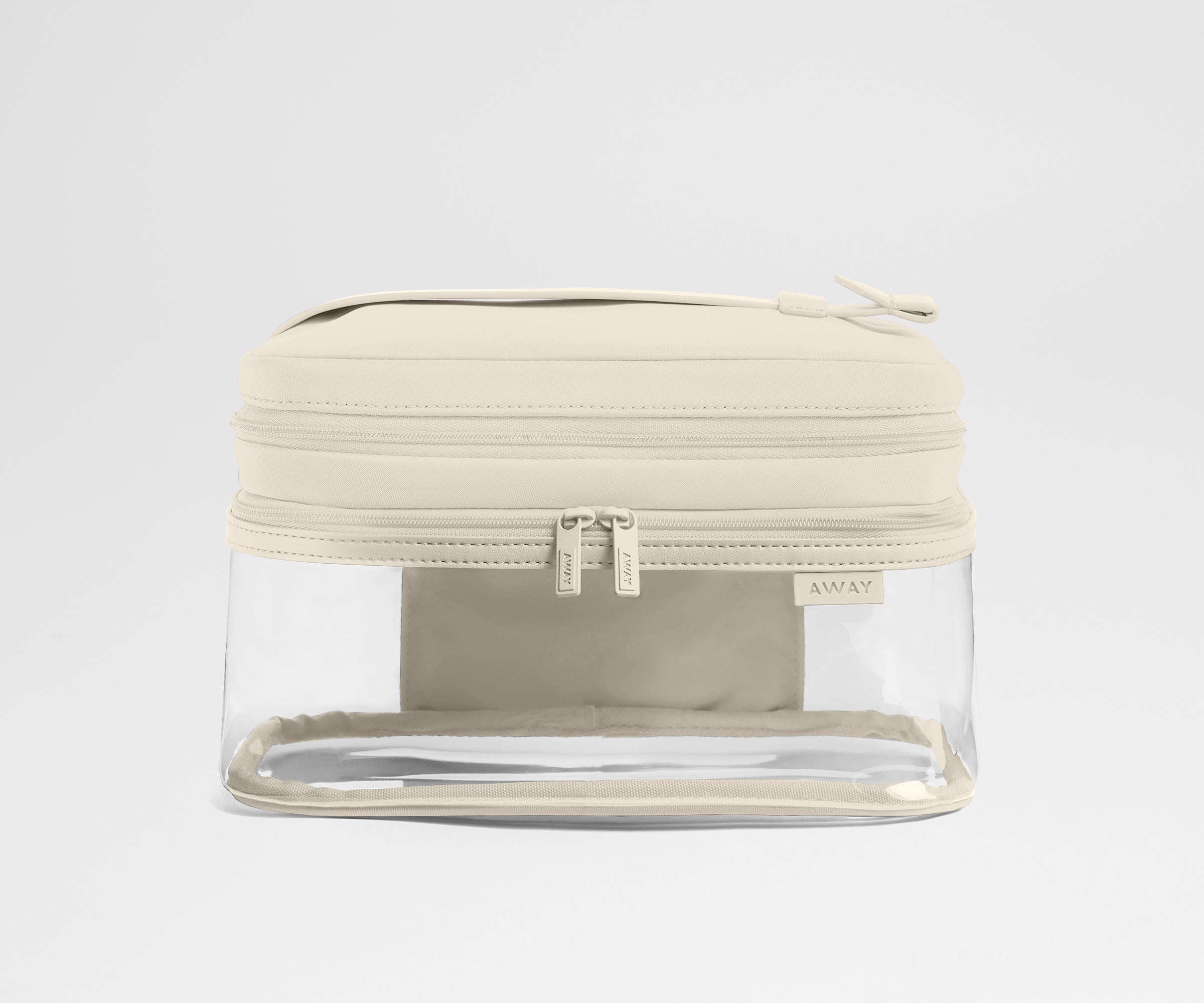 Clear Cosmetic Case in Salt White