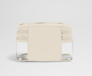 Clear Cosmetic Case in Salt White