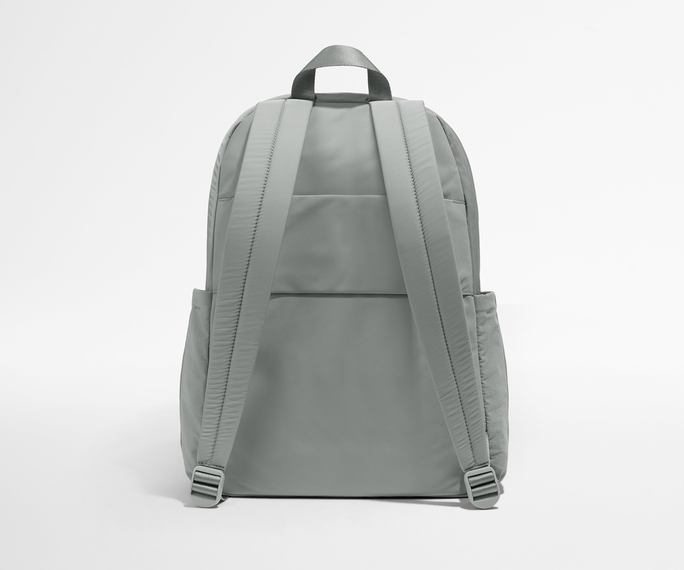 Gray backpack on a white background