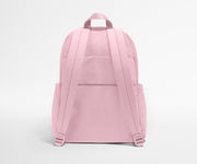 Pink backpack on a light gray background