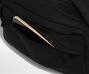 Phone packed in the front zip pocket