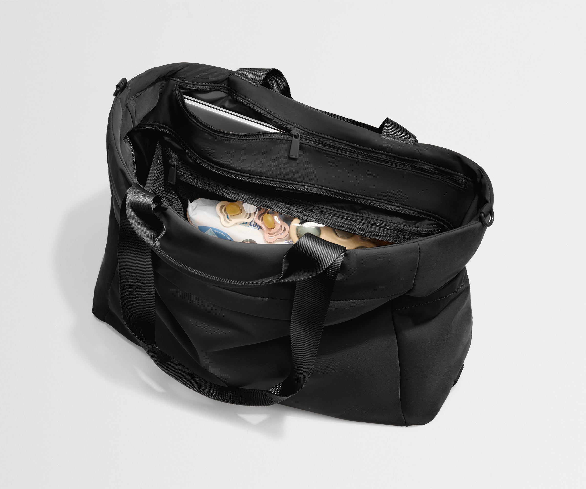 Featherlight Diaper Tote in Jet Black