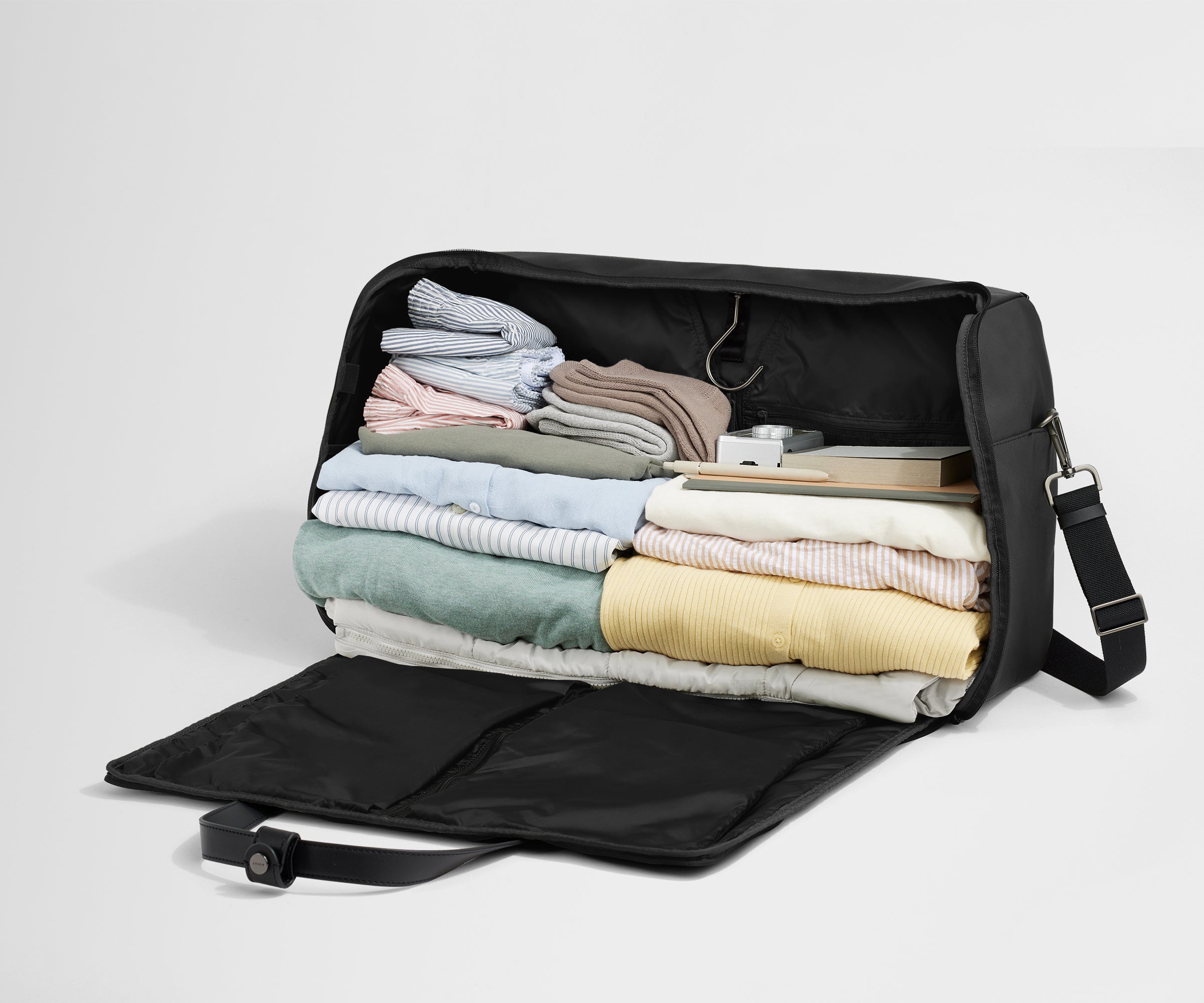 Garment Duffle in Jet Black