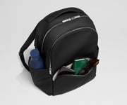Leather Backpack in Jet Black