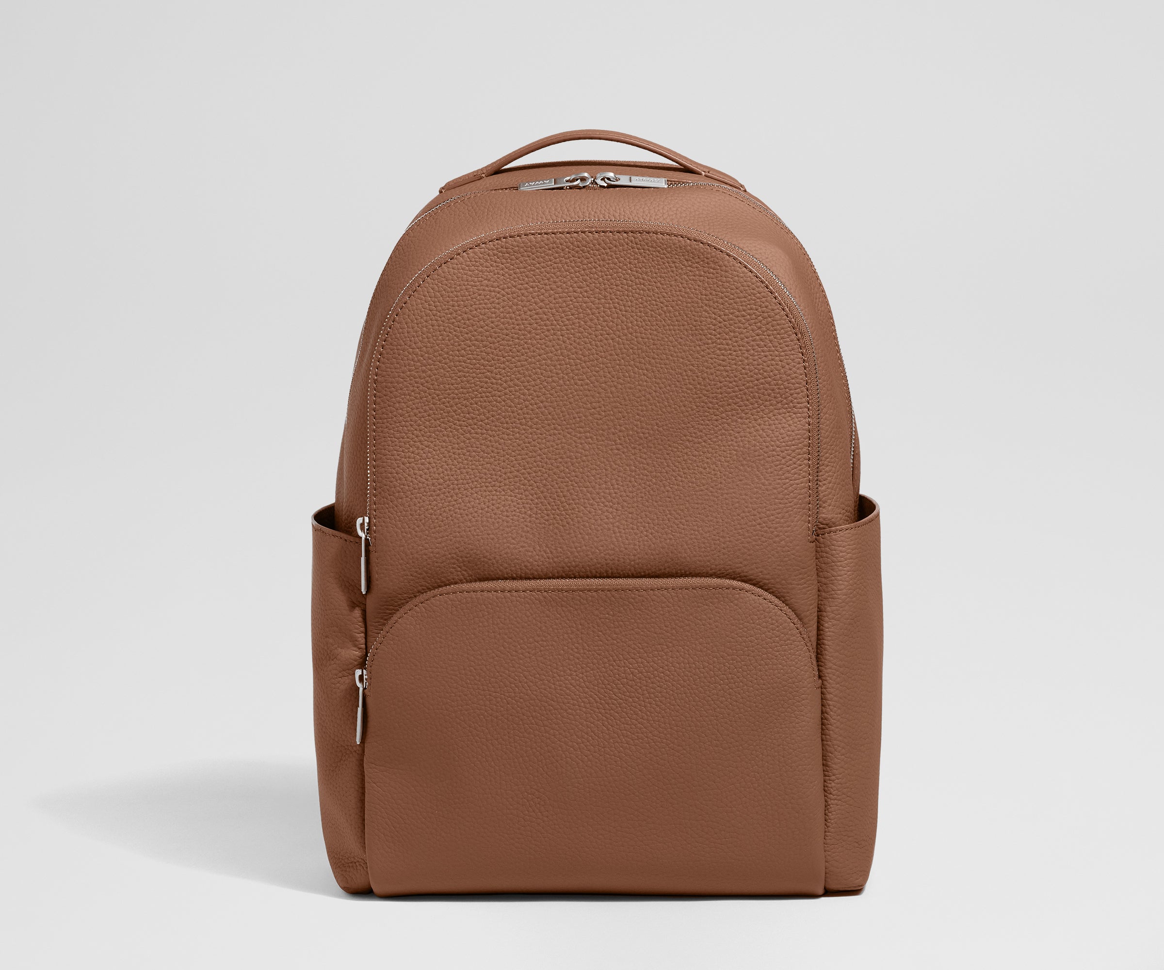 Leather Backpack in Saddle Brown