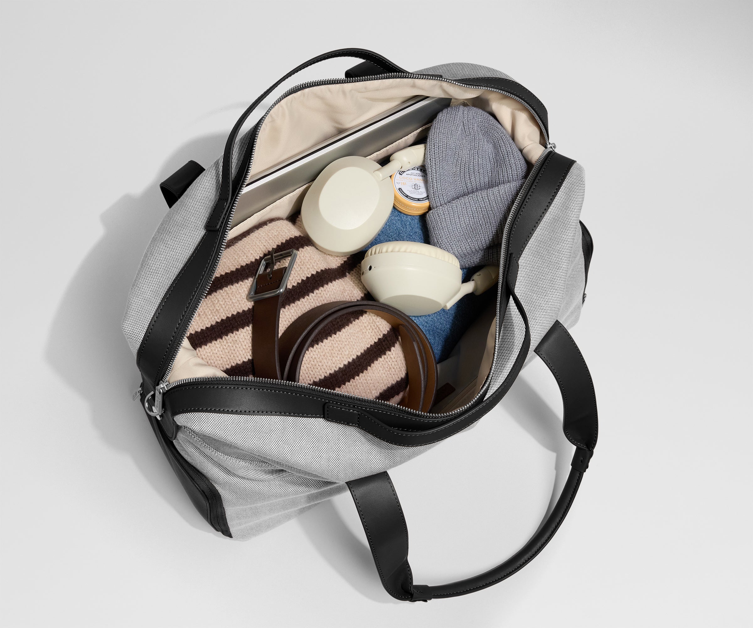 Canvas Overnight Bag in Jet Black