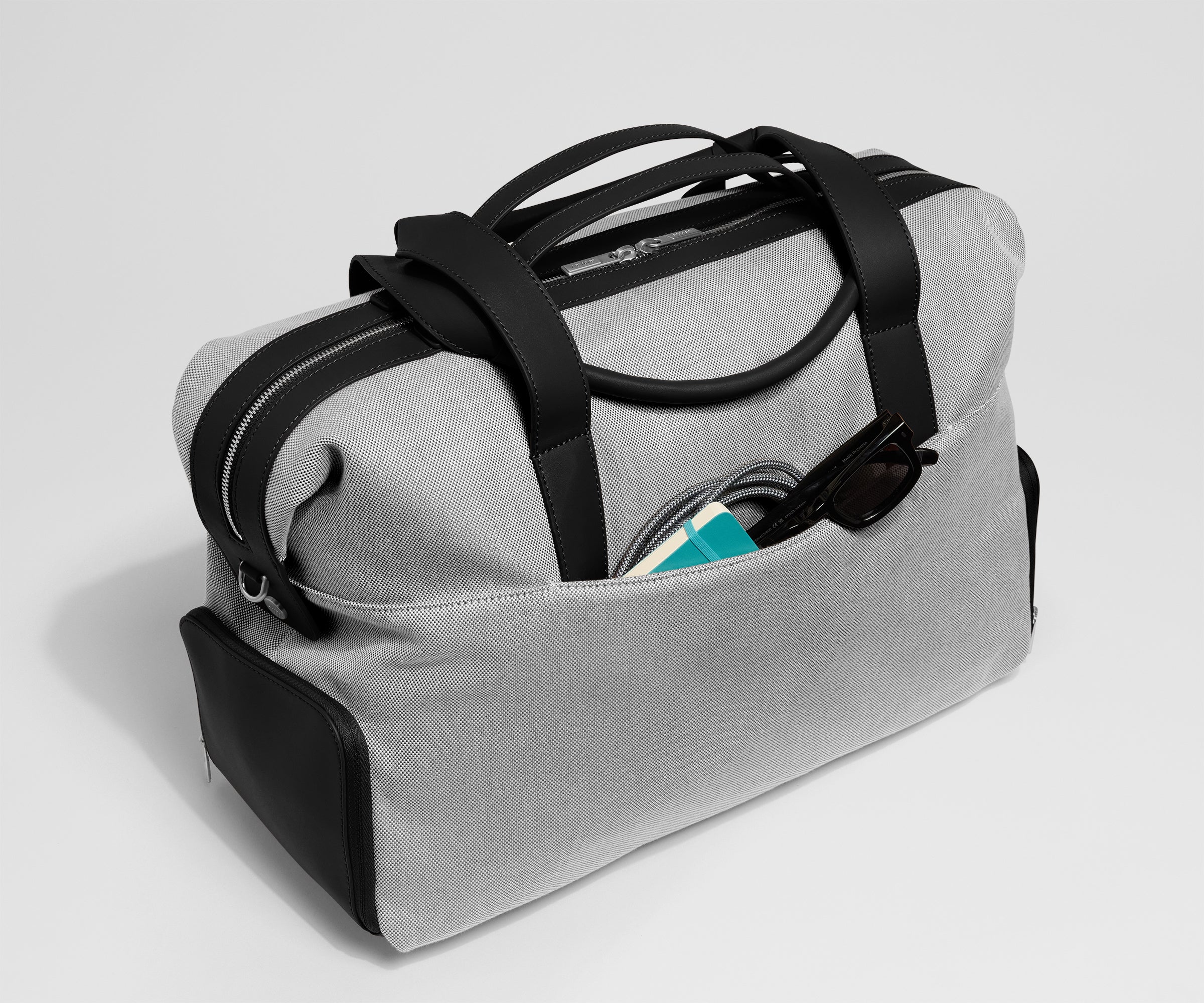 Canvas Overnight Bag in Jet Black