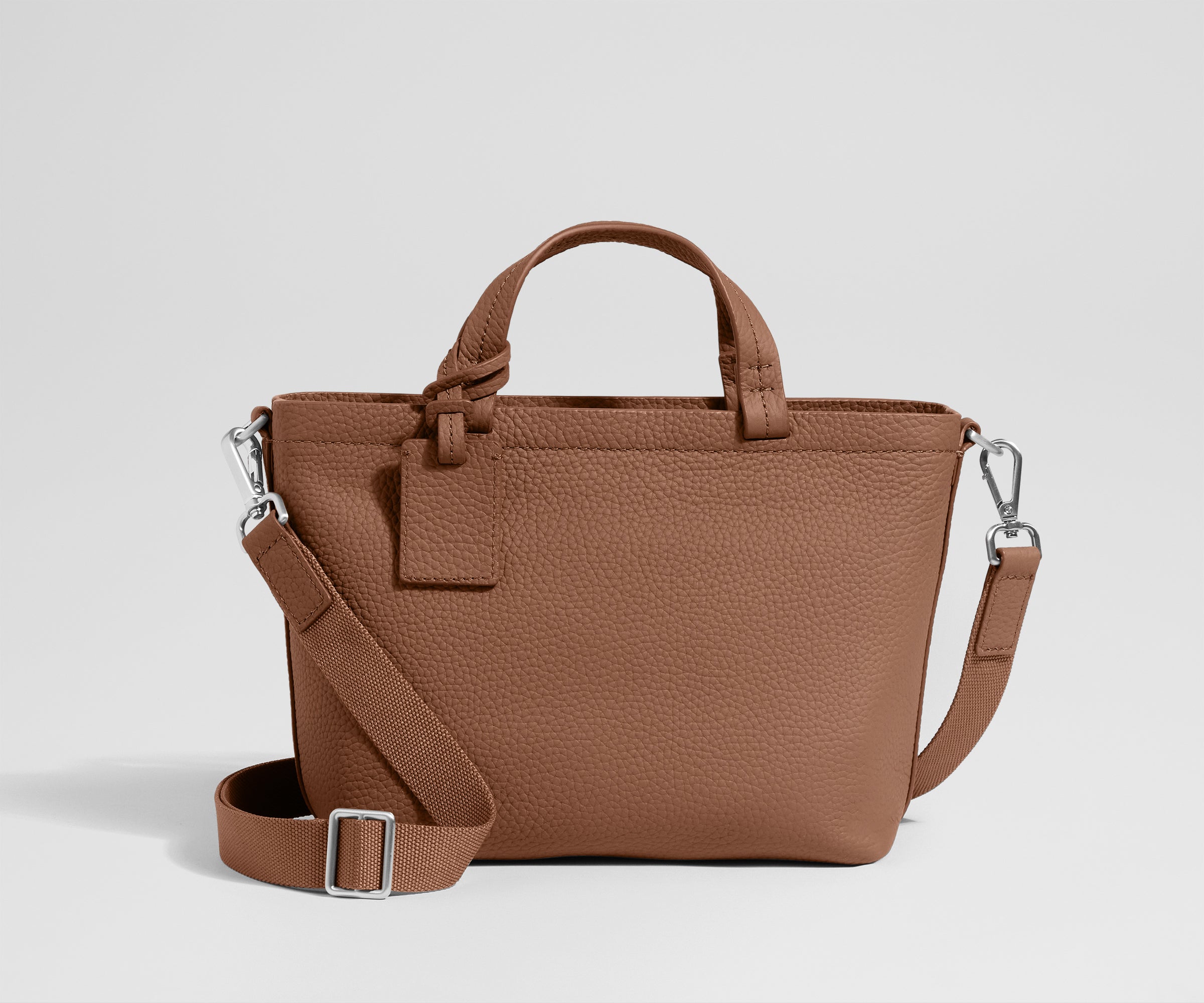 Leather Crossbody in Saddle Brown