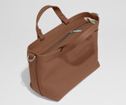 Leather Crossbody in Saddle Brown