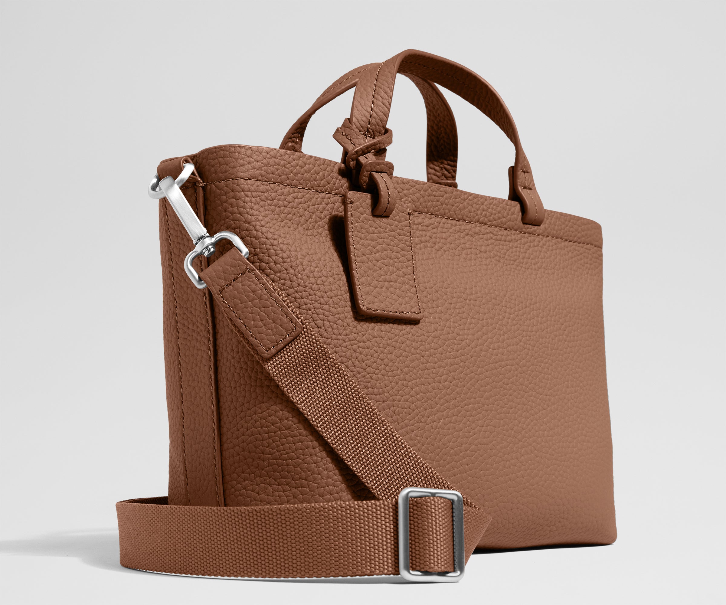Leather Crossbody in Saddle Brown