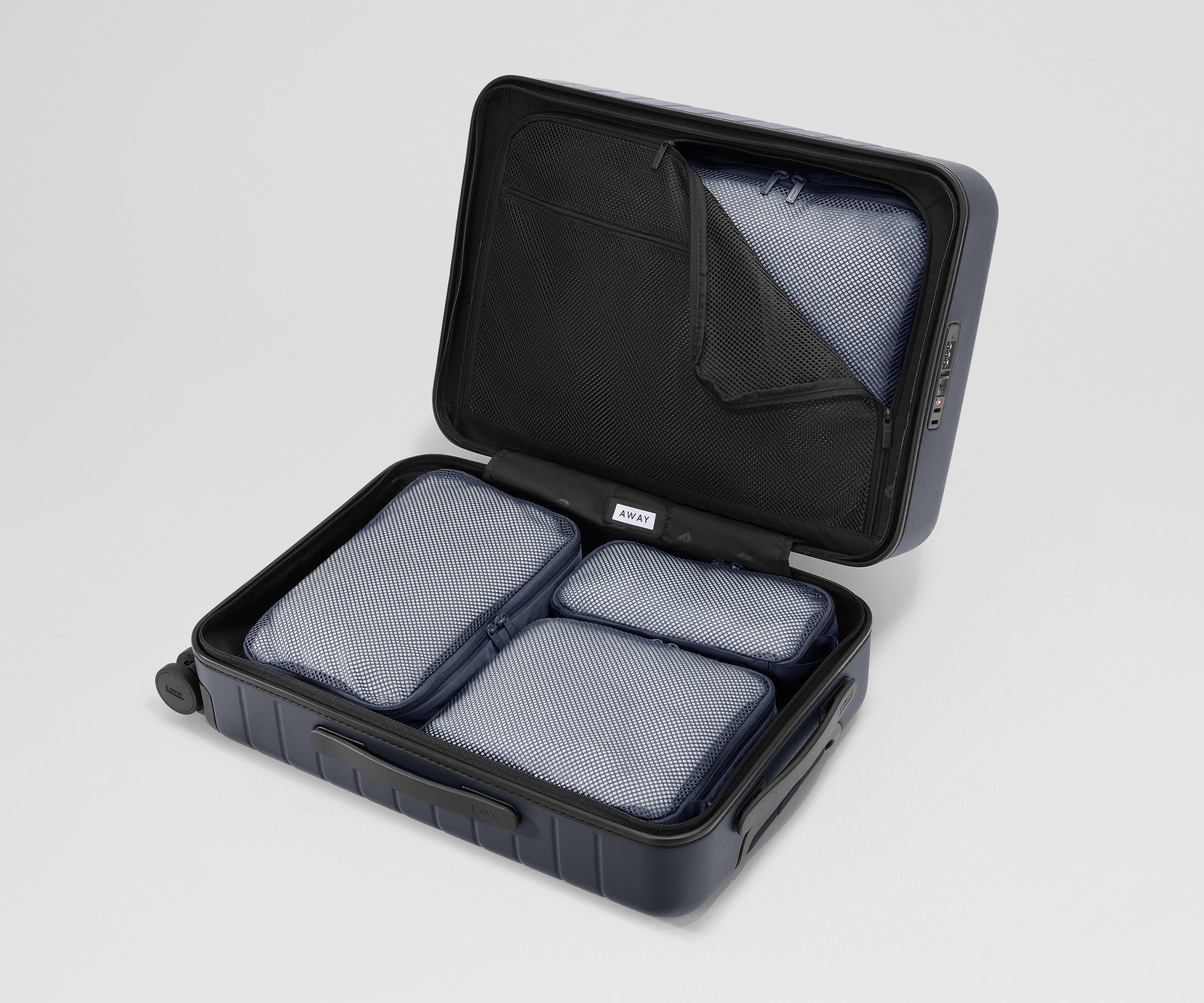 Compression Packing Cubes in Navy Blue