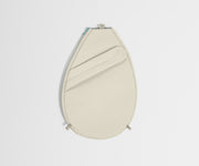 Beige racket bag on a white background