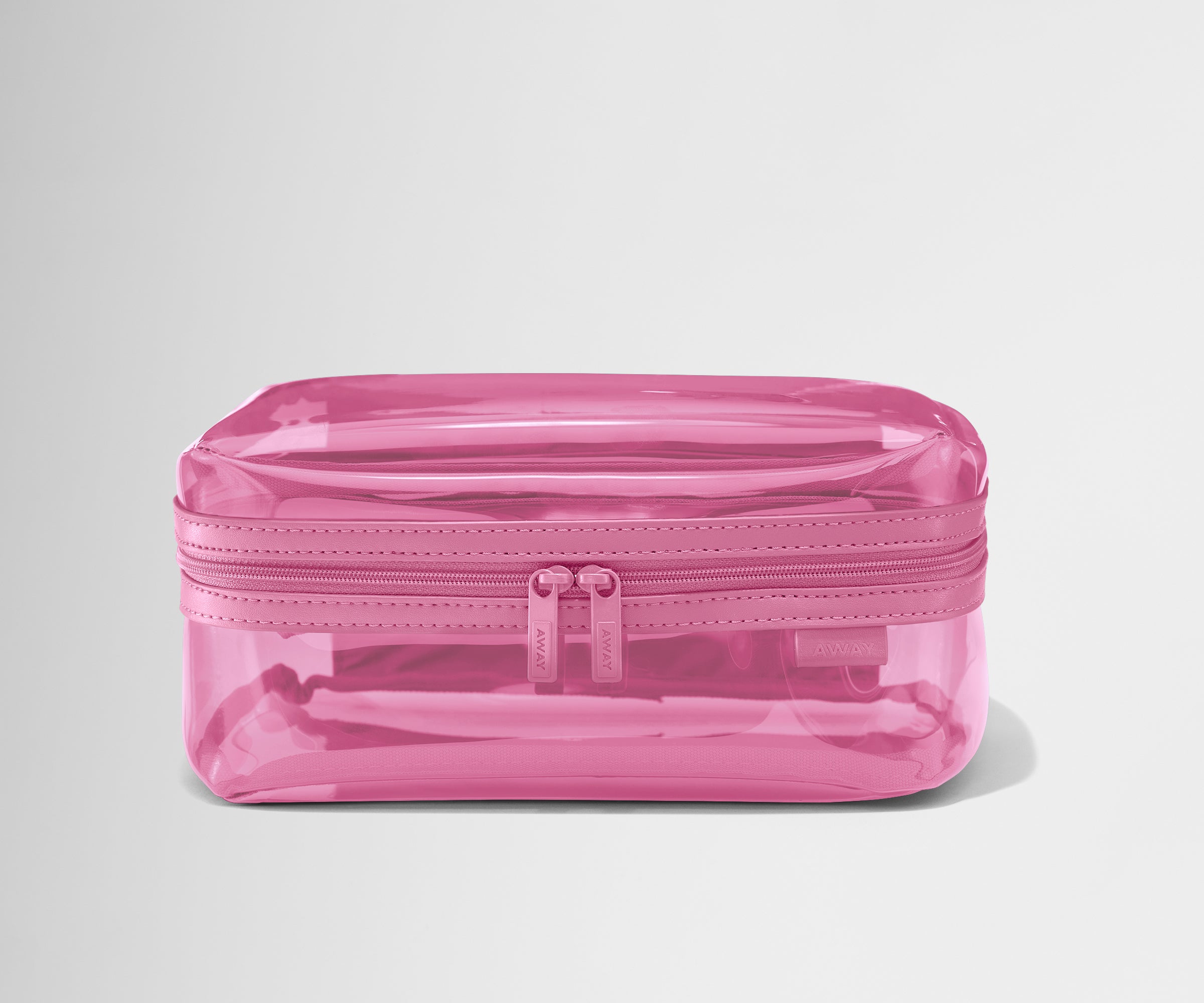 Front view of the Clear Toiletry Bag