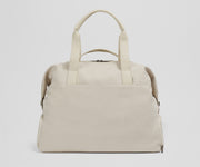 Front view of the Transit Canavs Weekender with its leather handles up