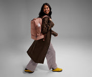 Person wearing the Double Diaper Backpack