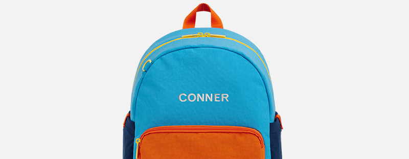 An Away suitcase with digital printing on the back of the suitcase