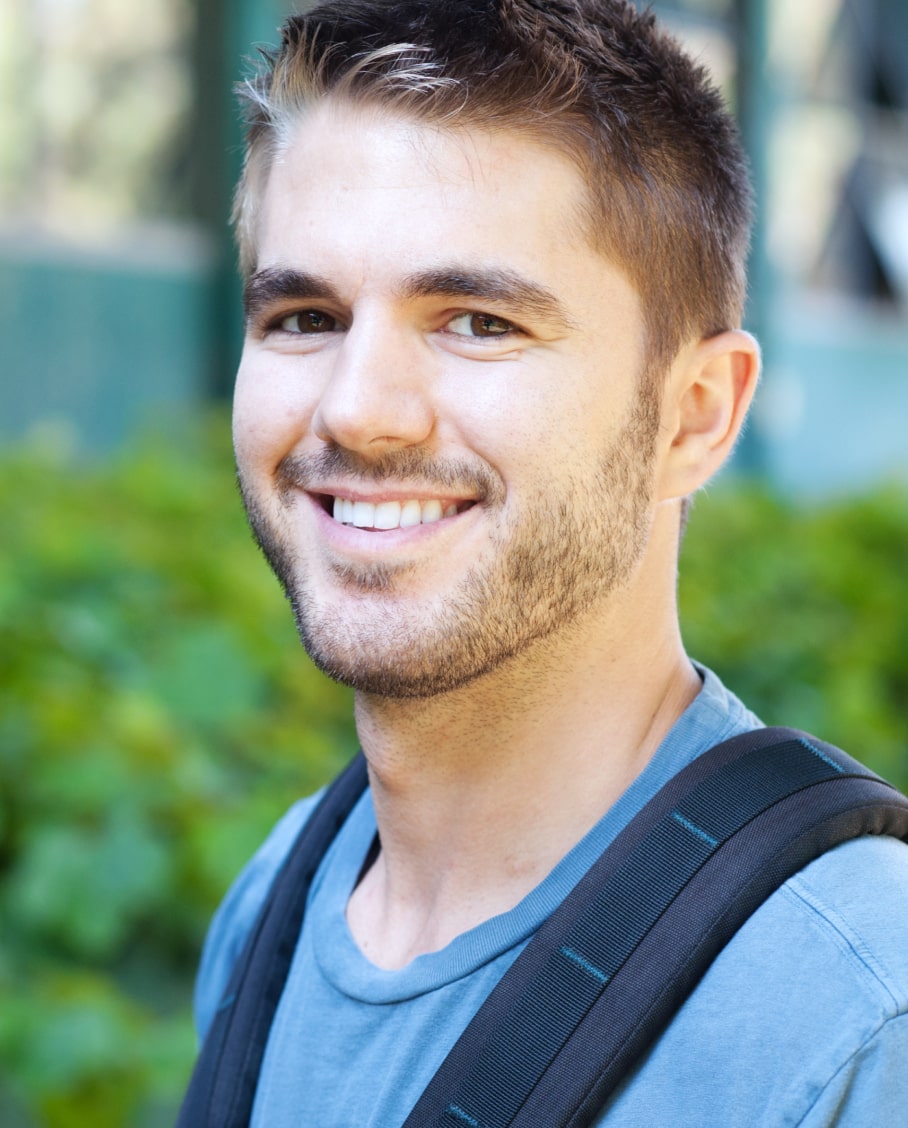 A portrait of a male student
