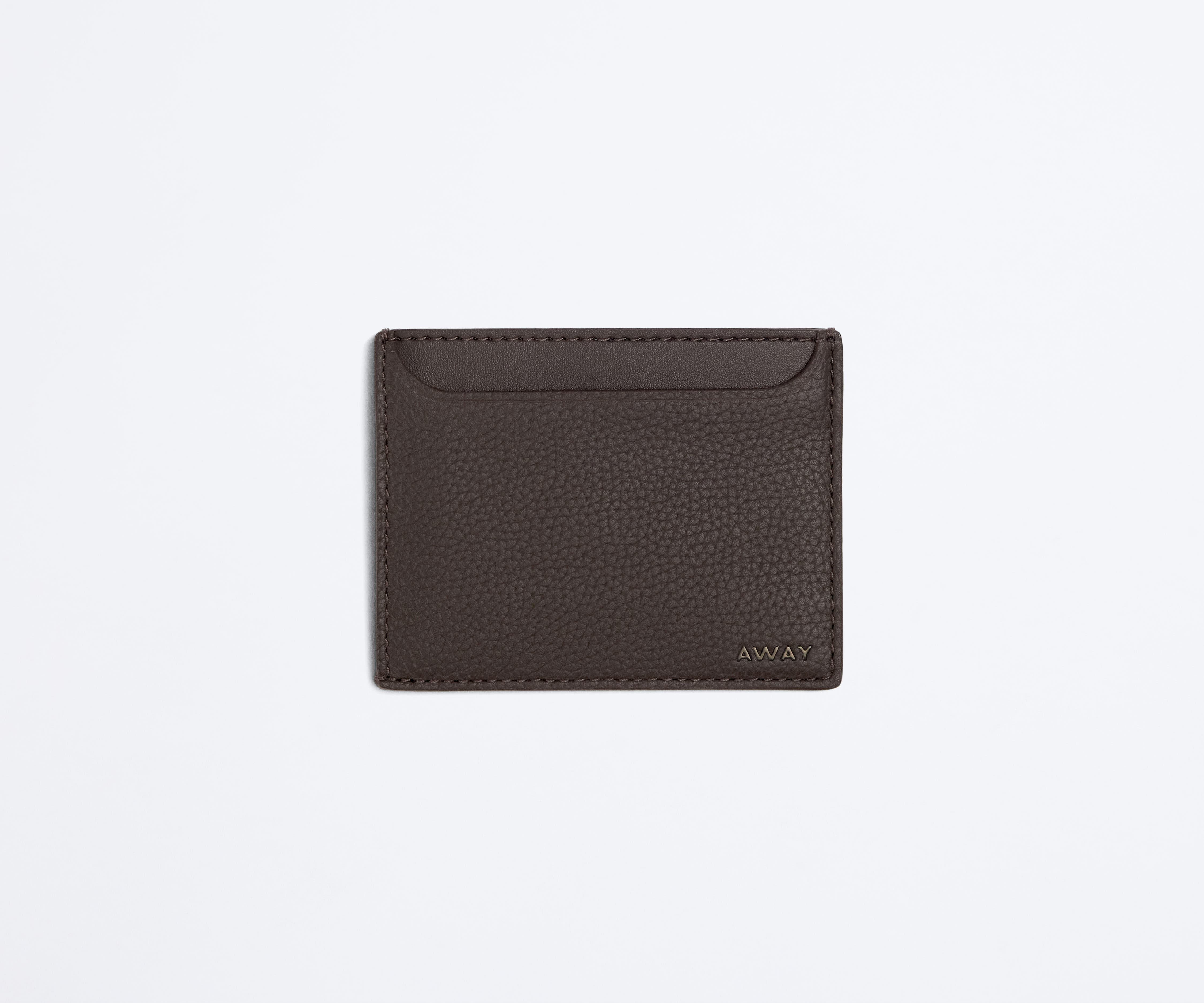 Front product view of the Card Case in Espresso Brown