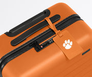 Clemson ® Collegiate Luggage Tag on a matching Clemson ® suitcase