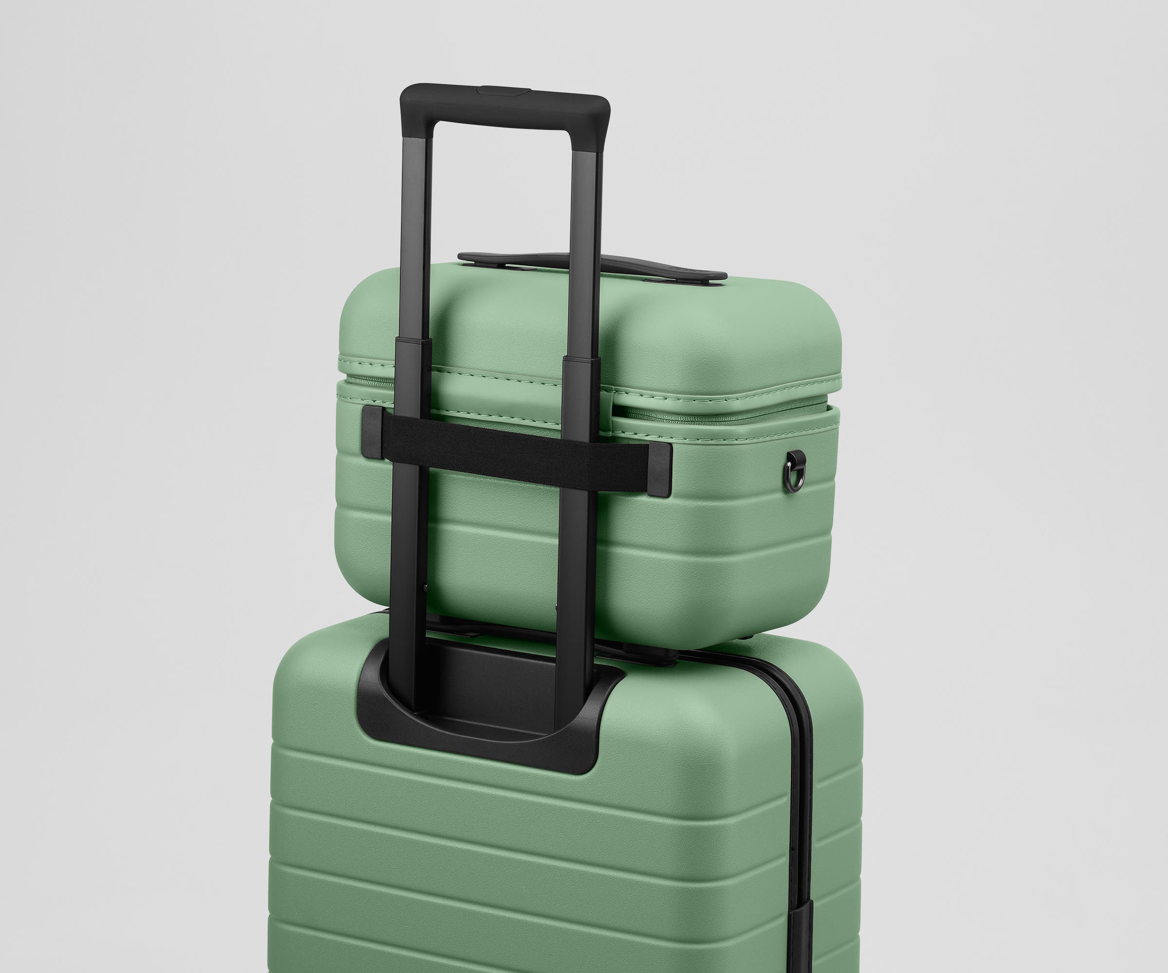 Train Case on top of an Away suitcase