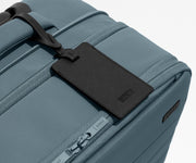 Black leather luggage on that comes with the Softside suitcase