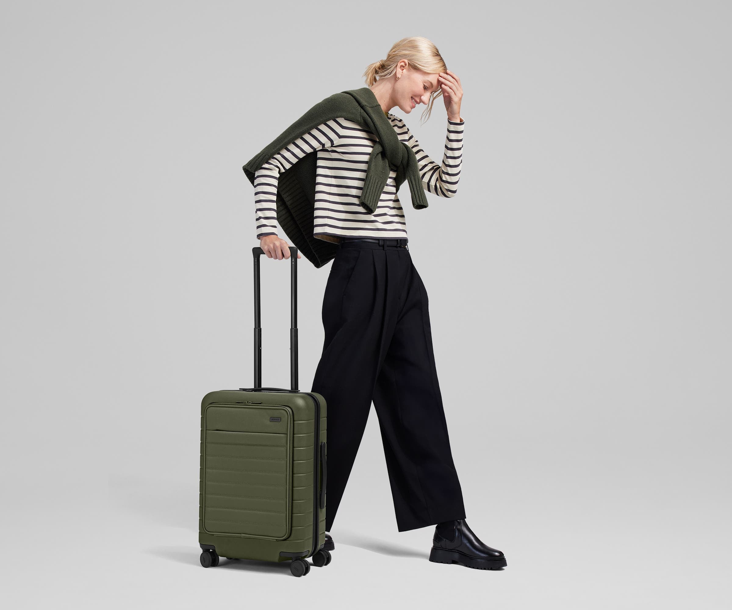 The Front Pocket Bigger Carry-On | Olive Green
