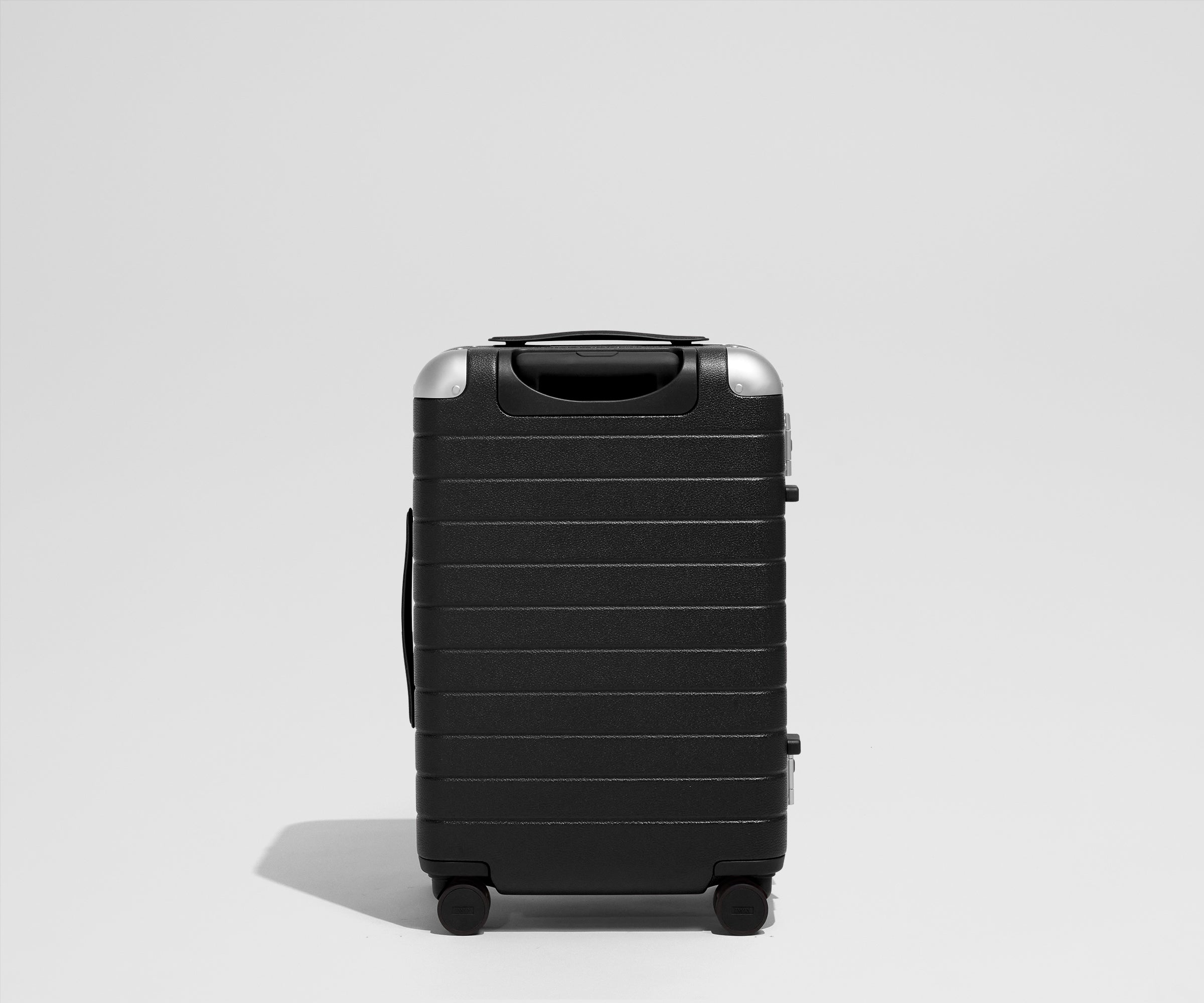 The Aluminum Edge Bigger Carry-On in Jet Black