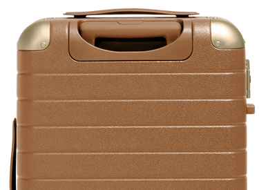 The Aluminum Edge Bigger Carry-On in Cognac Brown