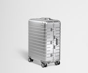 Angled product view of the Medium: Aluminum Edition in Silver