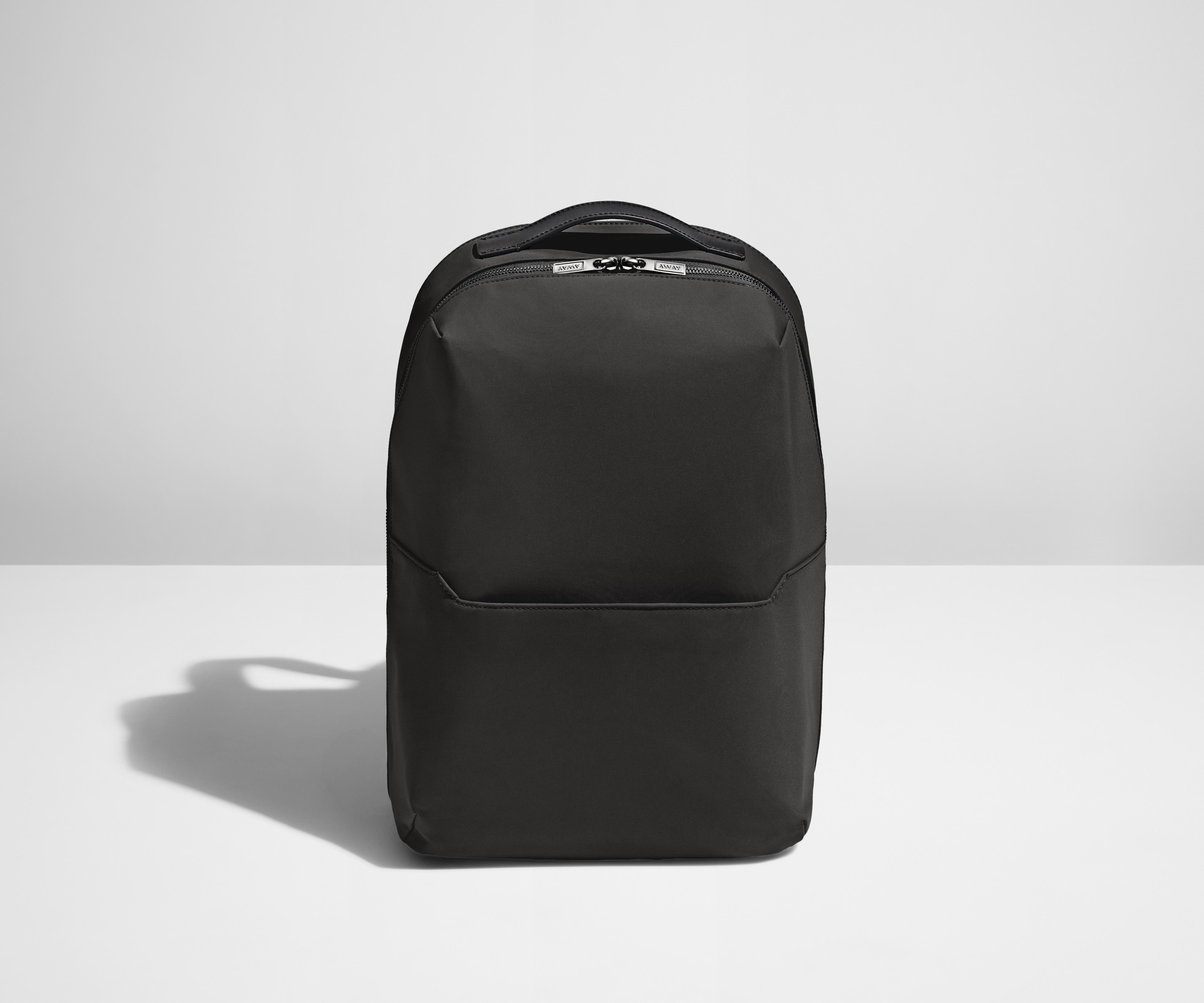 Front view of the Everywhere Zip Backpack in Jet Black