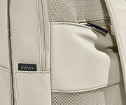 Close up view of the zip pocket hidden behind the trolley sleeve