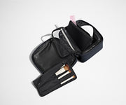 Cosmetics Bag packed with make up and shown with the detachable make up roll