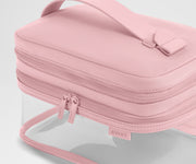Clear Cosmetic Case in Blush Pink