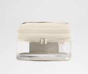 Clear Cosmetic Case in Salt White