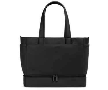 The Double Diaper Tote in Jet Black