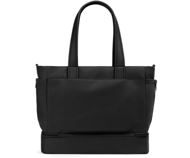 The Double Diaper Tote in Jet Black