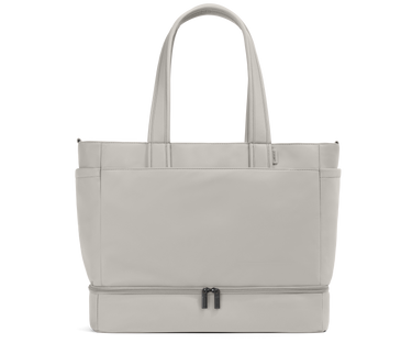 The Double Diaper Tote in Cloud Gray