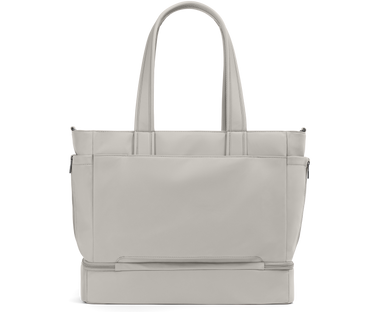 The Double Diaper Tote in Cloud Gray