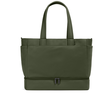 The Double Diaper Tote in Olive Green